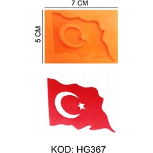 Depposite Türk Bayrağı Figürlü Gıda Silikon Kalıbı