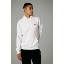 Ellesse Erkek Kapüşonlu Sweatshirt Kırık Beyaz EM279 Regular Fit Rahat Kesim Sezonluk