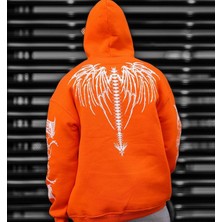 Amor Man Büyük Beden Özel Tasarım Kapüşonlu Omurga Dark Sırt Baskılı Sokak Modası Battal Erkek Sweatshırt