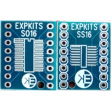Roboyol Store SOSS16 Pcb ( SO16 - SSOP16 ) SOIC16 SSOP16 To DIP16 Çevirici Pcb