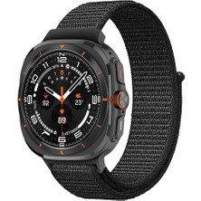 AktarMobile Samsung Galaxy Watch Ultra 47 mm Uyumlu Spor Loop Kordon Hasır Örgü Kayış Cırt Cırtlı Velcro