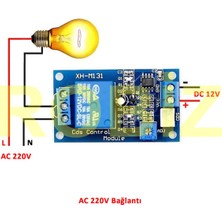 Roboyol Store XH-M131 Ldr Işık Kontollü Röle 12V Gündüz Gece Algılayıcı Röle