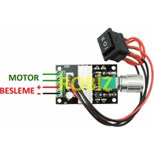 Roboyol Store 6V -28V 3A Dc Motor Sürücü Hız Kontrol Devresi - Anahtarlı