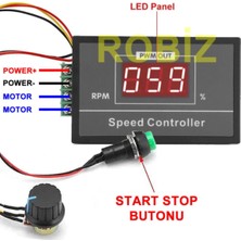 Roboyol Store 30A 60V Dc Motor Hız Kontrol Devresi Panel Tip Potansiyometre