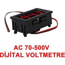 Roboyol Store 0.56' Ac 70-500V Dijital Kırmızı Voltmetre Iki Telli Panel Tip