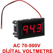 Roboyol Store 0.56' Ac 70-500V Dijital Kırmızı Voltmetre Iki Telli Panel Tip