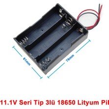 Roboyol Store 18650 3lü Pil Kutusu Seri 3 Adet 11.1V Seri Lityum Lion Batarya Yuvası Mobil Güç Kaynağı Powerbank