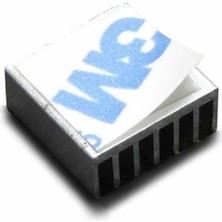 Roboyol Store 14X14X6MM Aluminyum Soğutucu Siyah M3 Yapıştırma Etiketli Raspberry Xbox Chipset Ekran Kartı Ram