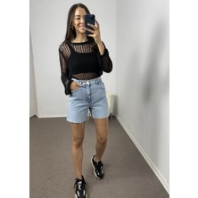 Açık Mavi Zr Kot Şort 42