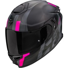 Scorpion Apex EXO-GT SP Carbon Matrix Air Touradven Kapalı Motosiklet Kaskı Mat Siyah  Pembe