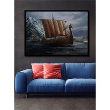 Teona Ahşap Dekoratif Yatay Korsan Gemisi Duvar Tablo Ahşap Dikdörtgen Tablo