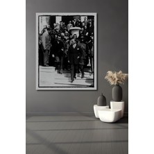 Dekoratif Dikey Gazi Mustafa Kemal Atatürk Duvar Tablo Ahşap Dikdörtgen Tablo
