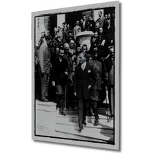 Dekoratif Dikey Gazi Mustafa Kemal Atatürk Duvar Tablo Ahşap Dikdörtgen Tablo