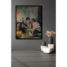 Dekoratif Dikey Modern Sanat Duvar Tablo Ahşap Dikdörtgen Tablo