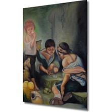 Dekoratif Dikey Modern Sanat Duvar Tablo Ahşap Dikdörtgen Tablo