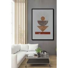 Dekoratif Ahşap Tablo Bohem Art Premium Table Çerçeve Görünümlü Dikey Duvar Dekorasyon Tablosu