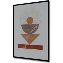 Dekoratif Ahşap Tablo Bohem Art Premium Table Çerçeve Görünümlü Dikey Duvar Dekorasyon Tablosu