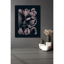 Teona Ahşap Dekoratif Dikey Modern Sanat Çiçek Duvar Tablo Ahşap Dikdörtgen Tablo