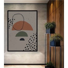 Ahşap Tablo - Abstract,soyut Vintage Çerçeve Görünümlü Dikey Duvar Tablo