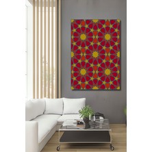 Teona Ahşap Dekoratif Dikey Geometrik Şekiller Desen Duvar Tablo Ahşap Dikdörtgen Tablo