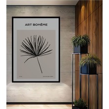 Teona Ahşap Ahşap Boho Bohemian Linear Çizgisel Modern Soyut Art Tablo Çerçeve Görünümlü Dikey Duvar Tablo