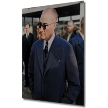 Teona Ahşap Dekoratif Dikey Old Time Atatürk Duvar Tablo Ahşap Dikdörtgen Tablo
