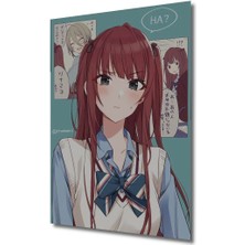 Dekoratif Dikey Anime Poster Duvar Tablo Ahşap Dikdörtgen Tablo