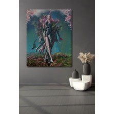 Teona Ahşap Dekoratif Dikey Doğadaki Kadın Modern Sanat Duvar Tablo Ahşap Dikdörtgen Tablo