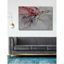 Dekoratif Ahşap Tablo, Alkol Mürekkebi Sanat, Soyut 3 Boyutlu Şık Yatay Duvar Dekorasyon Tablosu