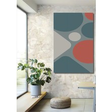 Dekoratif Dikey Modern Tasarım Geometrik Şekiller Duvar Tablo Ahşap Dikdörtgen Tablo