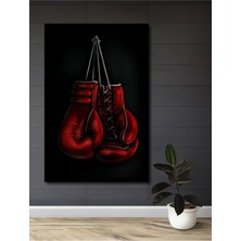 Dekoratif Boks Eldiveni Ahşap Poster Tablo Çerçeve Görünümlü Dikey Duvar Dekorasyon Tablosu