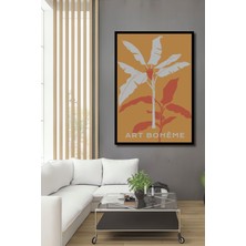 Ahşap Tablo Mid Century Matisse Bohem Soyut Minimalist Art Çerçeve Görünümlü Dikey Duvar Tablo