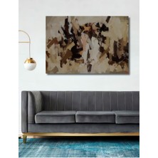 Ahşap Tablo Modern Sanat Tablosu Kahverengi Moda 3 Boyutlu Şık Yatay Duvar Dekorasyon Tablosu
