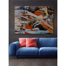 Dekoratif Modern Soyut Renk Cümbüş Duvar Ahşap Tablo Şık Yatay Duvar Dekorasyon Tablosu