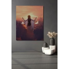 Dekoratif Dikey Adalet Terazisi Spiritual Art Duvar Tablo Ahşap Dikdörtgen Tablo