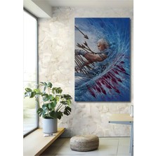 Dekoratif Dikey Savaşçıların Koruyucusu Modern Sanat Duvar Tablo Ahşap Dikdörtgen Tablo