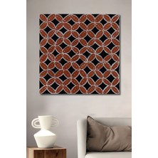 Teona Ahşap Dekoratif Dikey Geometrik Şekiller Desen Duvar Tablo Ahşap Dikdörtgen Tablo