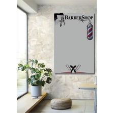 Dekoratif Dikey Berber Dükkanı Duvar Tablo Ahşap Dikdörtgen Tablo