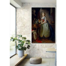 Teona Ahşap Dekoratif Dikey Modern Sanat Kadın ve Çiçekler Duvar Tablo Ahşap Dikdörtgen Tablo
