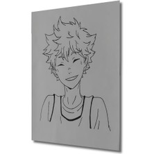 Teona Ahşap Dekoratif Dikey Anime Duvar Tablo Ahşap Dikdörtgen Tablo