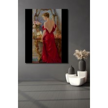 Teona Ahşap Dekoratif Dikey Kadın Sanat Duvar Tablo Ahşap Dikdörtgen Tablo