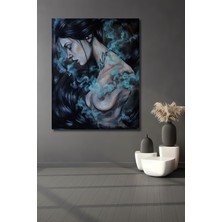 Teona Ahşap Dekoratif Dikey Kadın Ruhu Modern Sanat Duvar Tablo Ahşap Dikdörtgen Tablo