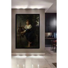 Teona Ahşap Dekoratif Dikey Köylü Kız Modern Sanat Duvar Tablo Ahşap Dikdörtgen Tablo
