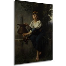 Teona Ahşap Dekoratif Dikey Köylü Kız Modern Sanat Duvar Tablo Ahşap Dikdörtgen Tablo
