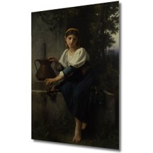 Teona Ahşap Dekoratif Dikey Köylü Kız Modern Sanat Duvar Tablo Ahşap Dikdörtgen Tablo
