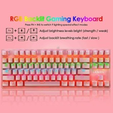 Ata Soft K550 Rgb Pembe K550 Mekanik Switch Mekanik Gaming Oyuncu Klavyesi