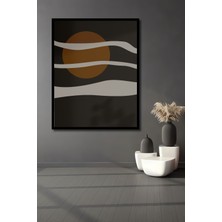 Ahşap Tablo Soyut Sanat ve Bohem Tarzı Çerçeve Görünümlü Dikey Duvar Tablo