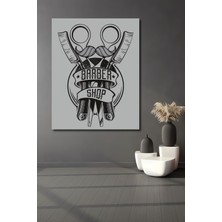 Dekoratif Dikey Berber Dükkanı Duvar Tablo Ahşap Dikdörtgen Tablo