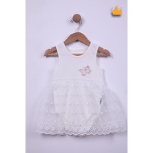 Babyhola %100 Pamuk Kız Bebek Tek Kat Elbise Atlet Badi 3528