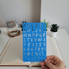 Karmelom Studio Bullet Journal El Yazısı Font Büyük ve Küçük Harf 2'li Şablon Cetvel Set